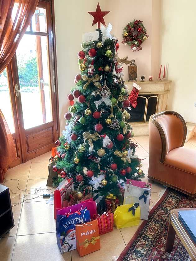 Christmas tree and presents