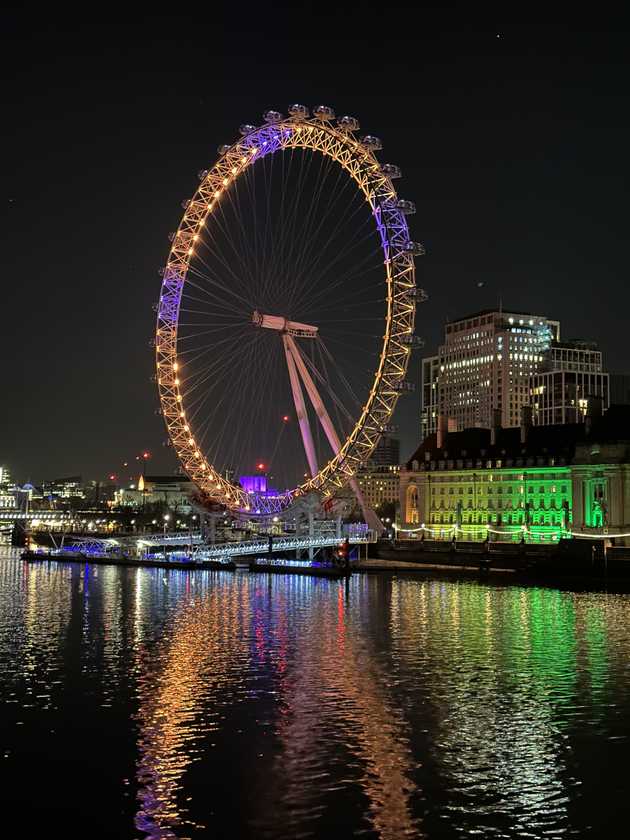 London eye at night